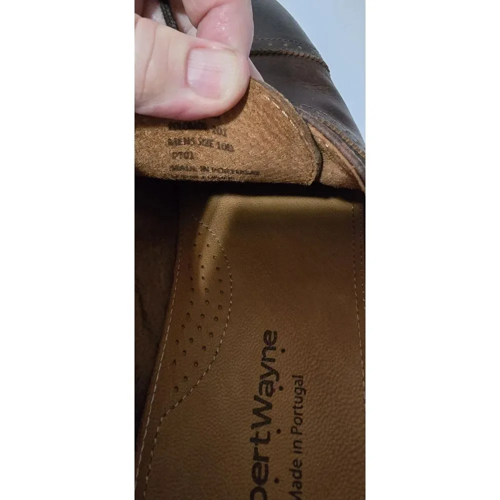Robert‎ Wayne Mens 10 D Shoes Utah Derby Brown Leather Lace Up Oxfords